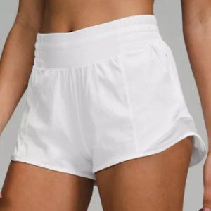 Lululemon White Hotty Hot High-Rise Shorts 2.5" Size 4